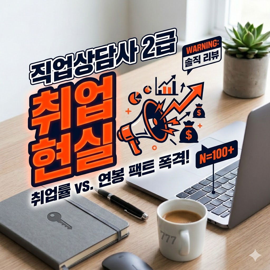 직업상담사 2급 자격증 취득 후 취업 현실과 연봉 전망을 분석하는 포스터형 썸네일 이미지